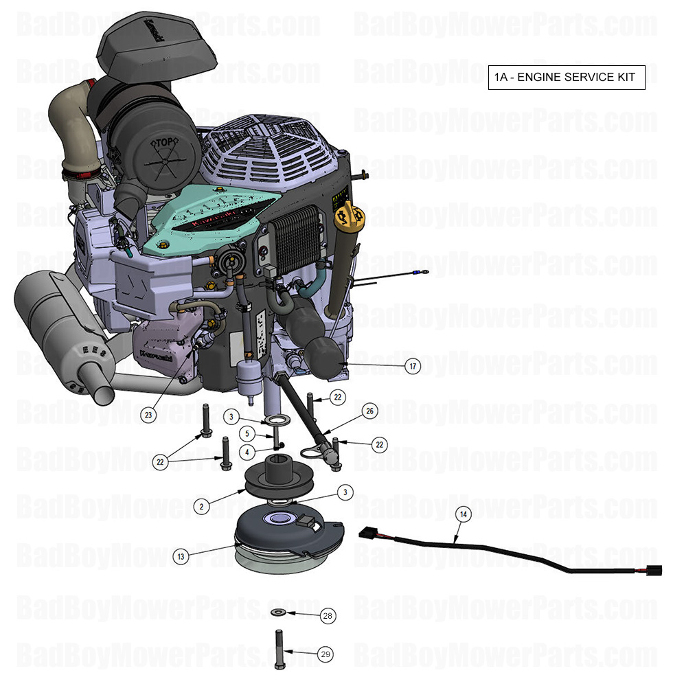 4201 - Bad Boy Mower Parts Lookup > 2025 > Revolt X > Kawasaki EVO - Detail